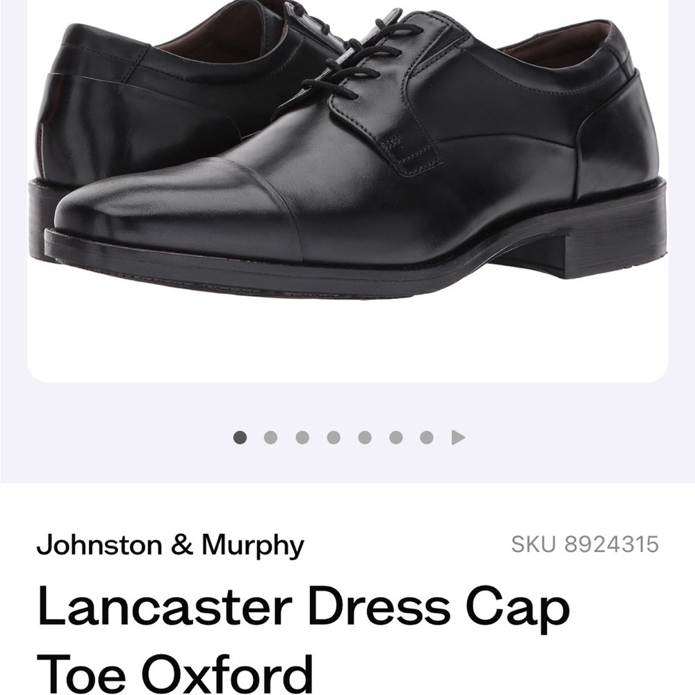 Brand new, never worn Johnston and Murphy Lancaster Dress Cap Toe Oxford.
